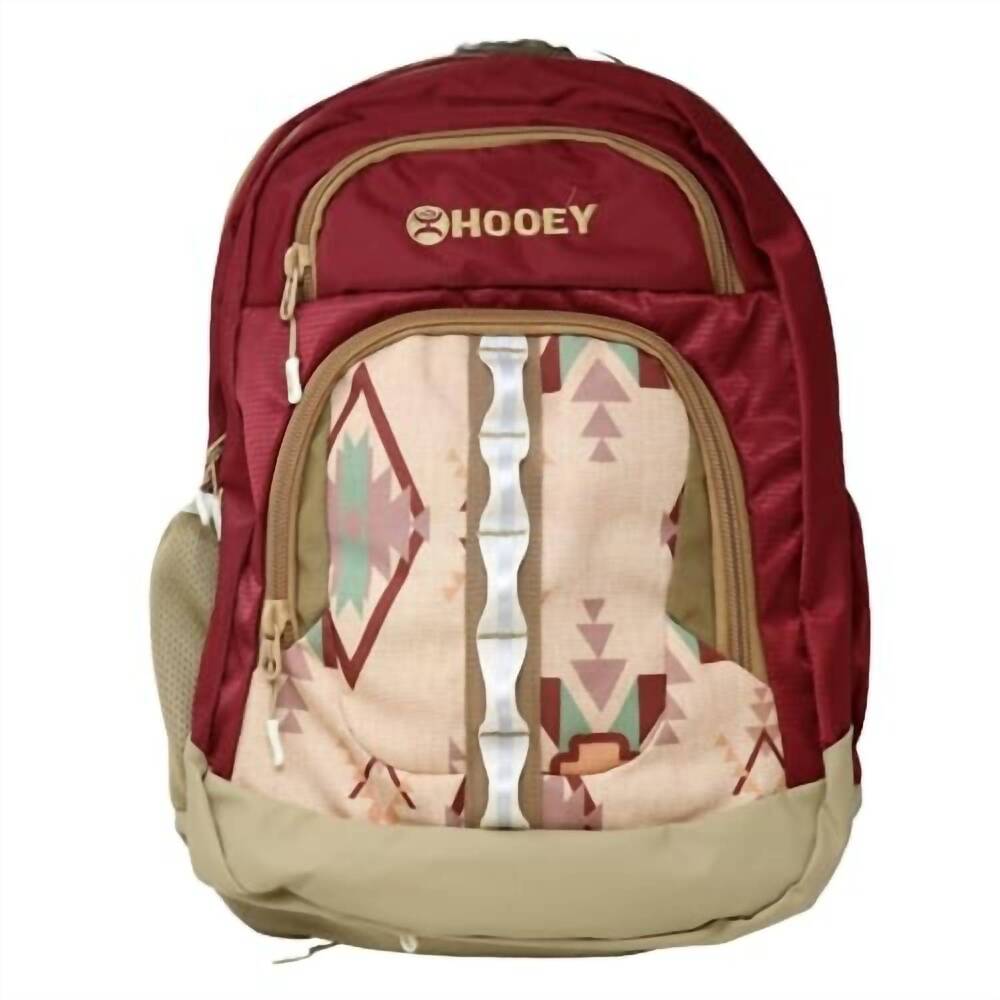 NEW HOOEY unisex - ox b backpack in burgundy/tan